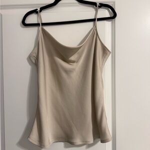 Express Cream Cowl Neck  Top